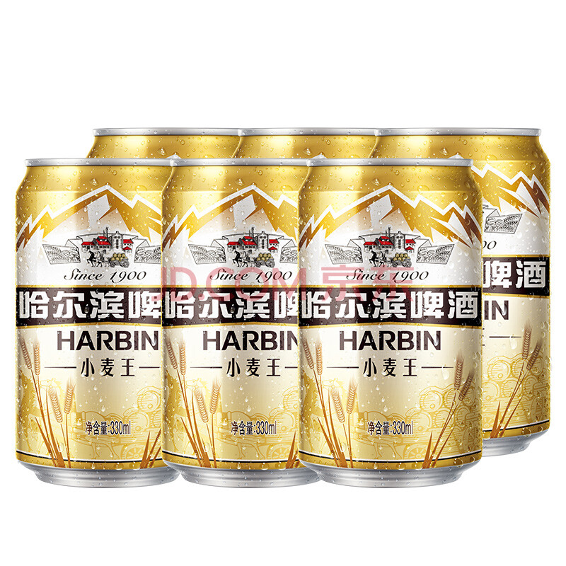 【哈尔滨啤酒】哈尔滨harbin 小麦王330ml*6听【行情 报价 价格 评测