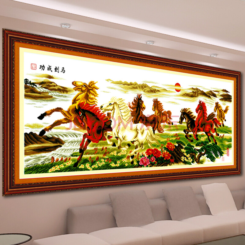 贴钻十字绣水晶钻石贴画八骏图钻石画马到成功系列绣