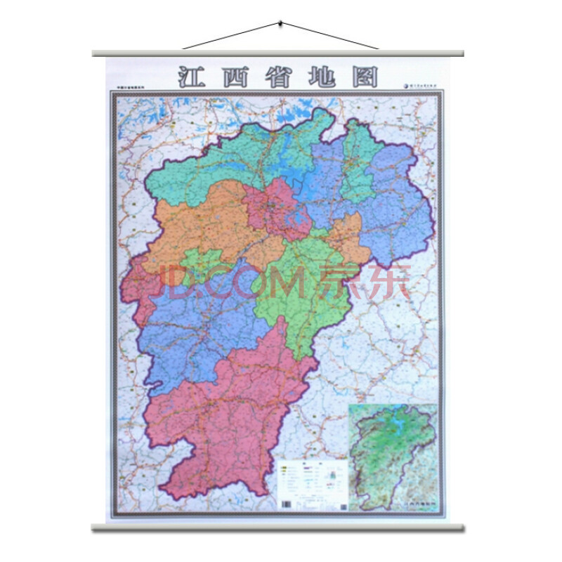 2021江西省地图挂图 江西省政区交通图挂图 印制精良 防水覆膜 1.