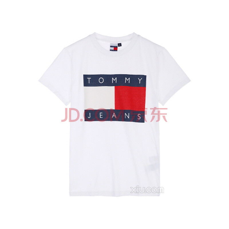 tommy hilfiger 汤米·希尔费格 男士字符纯棉t恤 白色 xl