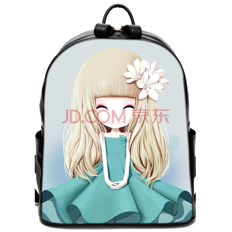 afrocat 花花姑娘书包双肩包韩版女包包潮背包学生书包卡通双肩背包图片