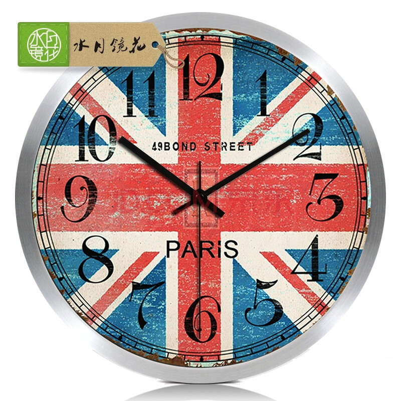 英国国旗时尚挂钟超大办公创意挂钟浪漫欧式