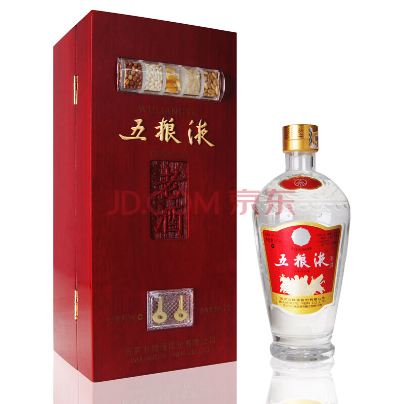 ÎåÁ¸Òº56¶ÈÊÕ²ØÀϾÆÄ¾ÖÆÀñºÐ×°500mL*1ºÐ(2009Äê-2012Äê³ö³§) 2012Äê