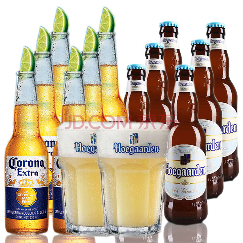 科罗娜啤酒 corona 墨西哥啤酒 进口啤酒 330ml 6瓶科罗娜  6瓶福佳白