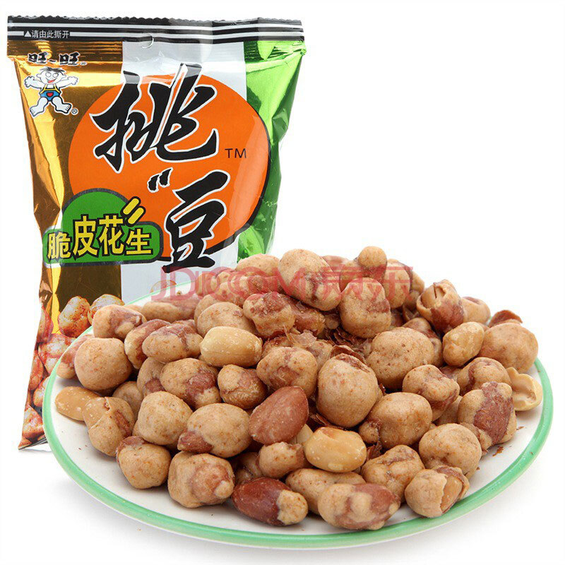 旺旺挑豆脆皮花生95g 休闲零食 10袋装
