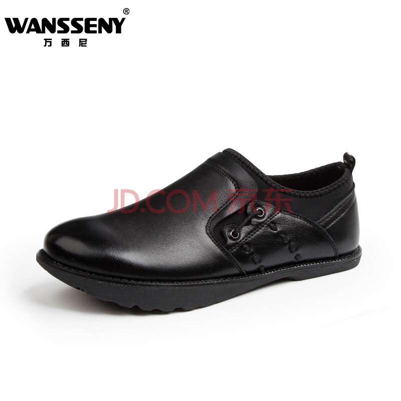 ÍòÎ÷ÄᣨWANSSENY£©¸º¸úЬ ÄÐ ÕæÆ¤ÉÌÎñÐÝÏÐÆ¤Ð¬µ¹×ßЬǰ¸ßºóµÍЬµØÇòЬ ºÚÉ« 43