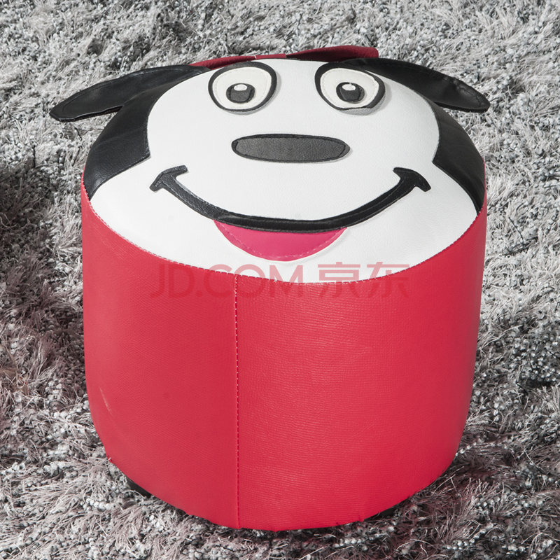 快朵小屋 椅子卡通皮蹲凳 实木宝宝凳子客厅小凳子 创意动物表情凳子