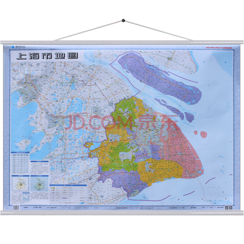 【挂绳版】2021上海地图 1.1米*0.