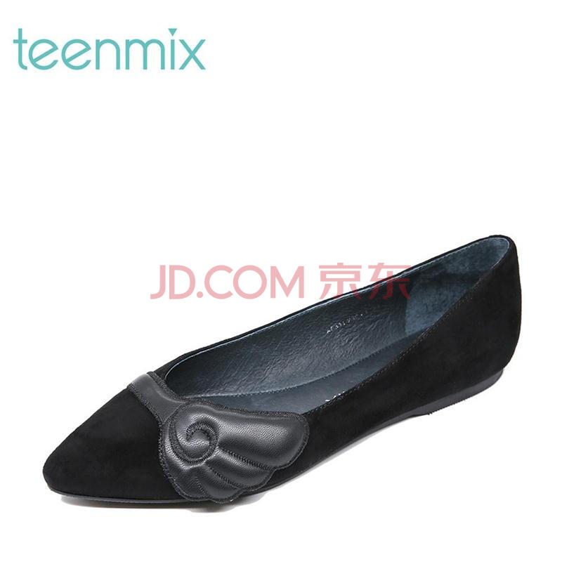 Teenmix/ÌìÃÀÒâ2017Çà´ºÑóÆøÁ¢Ìå³á°òÅ®µ¥Ð¬AP311CQ7ìÅÎèÁªÃû¿î ºÚÉ« 36