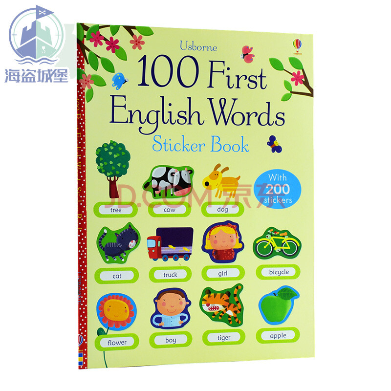 100基础词 贴纸书英文原版100 first english words sticker book