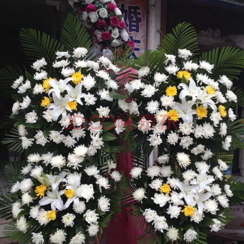 清明节花篮丧事扫墓菊花白事丧篮花圈祭奠葬礼老人北京上海济南郑州