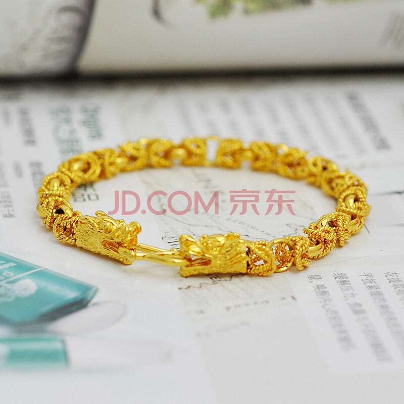 香港正品24k黄金手链女款9