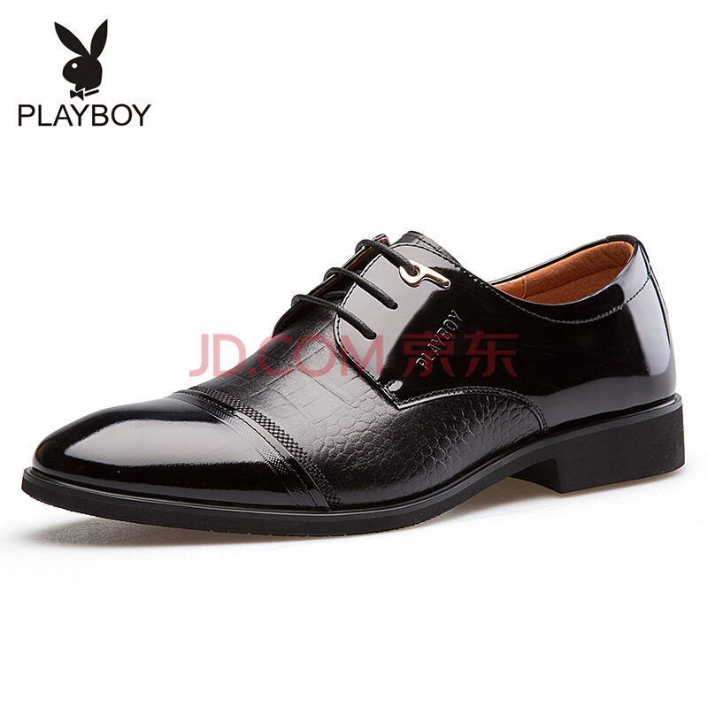 »¨»¨¹«×Ó£¨PLAYBOY£©Æ¤Ð¬¾µäϵ´øÉÌÎñÕý×°ÄÐЬӢÂ×ÉðÊ¿ÆáƤ½á»éЬ7CW523022D ºÚÉ« 40