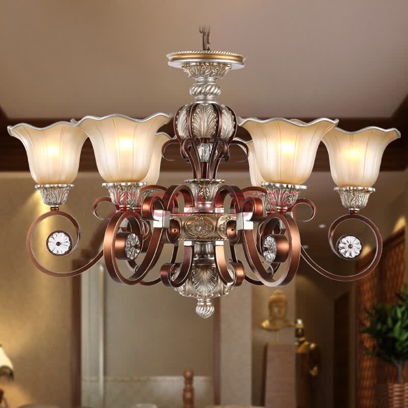 复古简约酒店工程别墅灯具 温馨浪漫灯饰3148 3头上