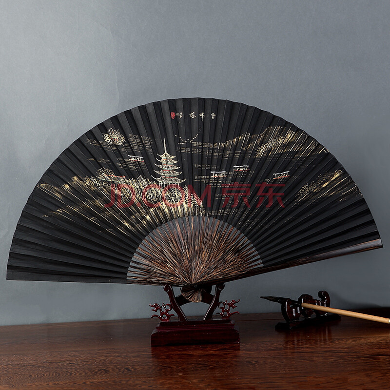 棕竹扇子|棕竹老扇子,尺寸规格:长19.6厘米