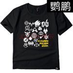 次元周边衣服假面骑士zi-o面具shf头像集合纯棉短袖t恤男运动衫 黑色