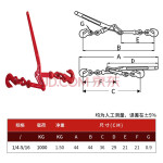 颉鹰 棘轮式收紧器紧固器板车链条捆绑器货车拴紧器模锻紧锁具杠杆1吨