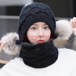 南极人官方同款帽子女冬季韩版百搭加绒毛线帽保暖护耳冬帽大毛球针织
