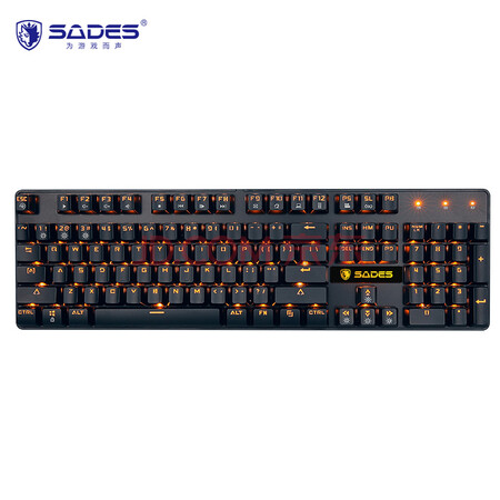 赛德斯(sades)烽影 机械键盘 usb有线键盘 游戏键盘 单色背光 104键