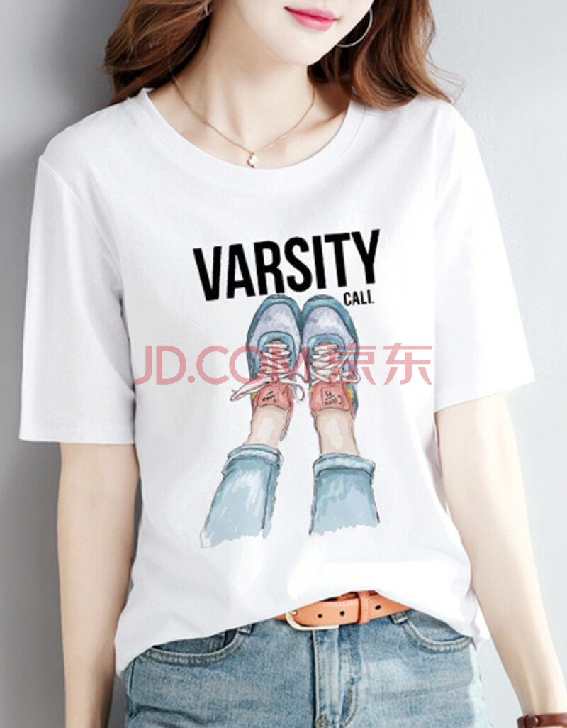 2020夏装新款纯棉白色短袖t恤女学生韩版宽松显瘦百搭