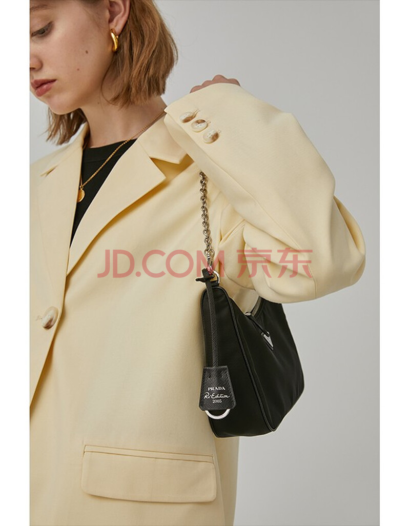 2020春季淡鹅黄宽松廓形一颗扣翻驳领帅气干练西装外套女 鹅黄色 l