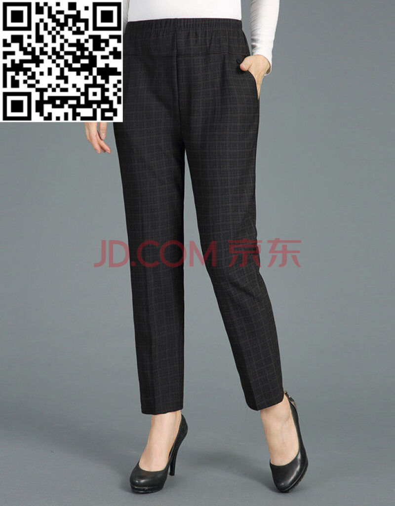 同款妈妈裤子春秋夏款女外穿中年纯棉裤休闲弹力中老年人女裤直筒高腰