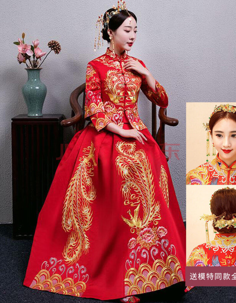 新品秀禾服新娘新款嫁衣中式龙凤褂结婚敬酒服孕妇夏季大码秀和服