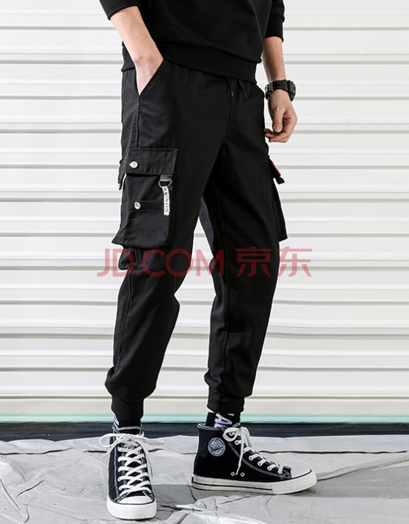 良布 休闲裤男2020夏季男装工装九分裤男士秋天薄款