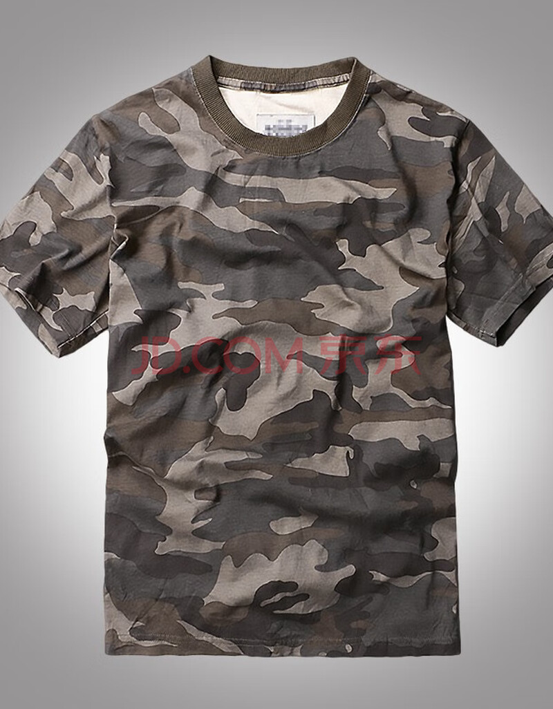 ak army 男装 夏季圆领纯棉迷彩短袖t恤男户外半袖潮男士t恤弹力军事