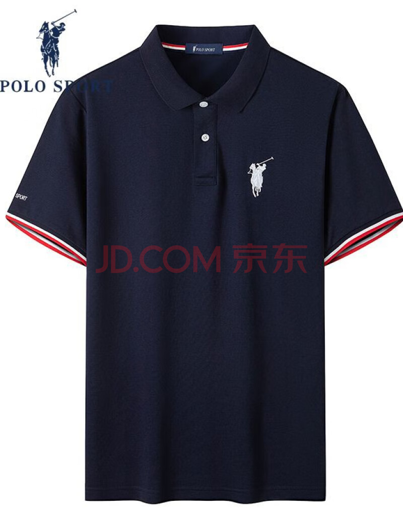 polo sport短袖t恤男士夏季新款半袖polo衫中青年纯色