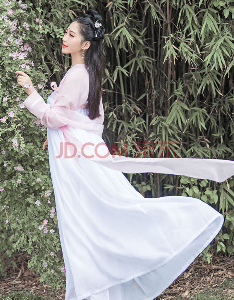 品质古装汉服女中国风改良汉元素清新淡雅日常学生仙女齐胸襦裙古筝舞