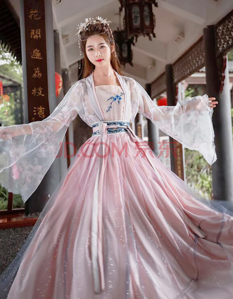 汉服女古装中国风花神赋齐腰仙女飘逸古风仙气襦裙学生演出服宴会服装