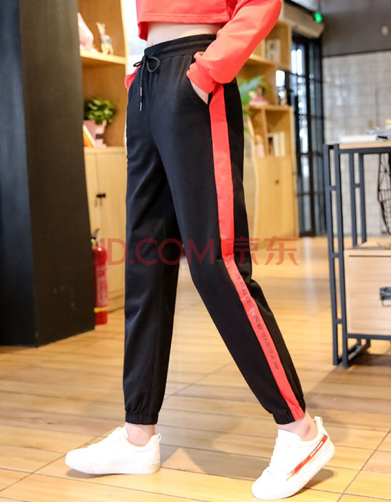 纯棉束脚运动裤女长裤韩版宽松灯笼裤新款休闲裤ins超