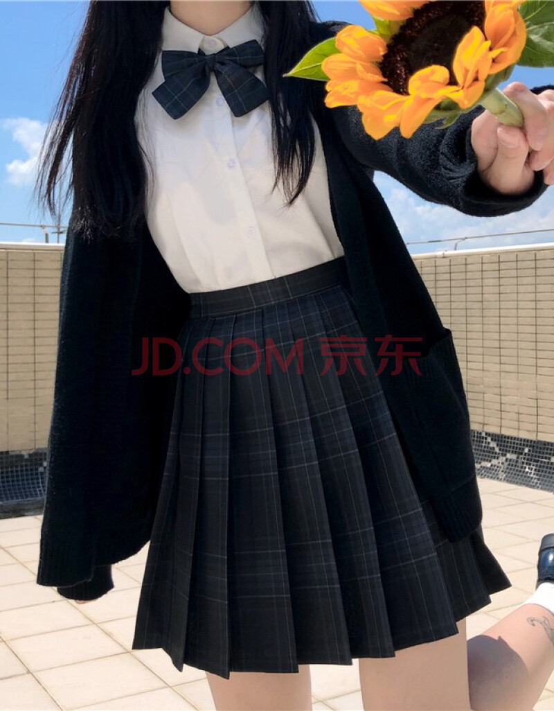 【jk制服官方】正版jk制服秋季女基础款长袖衬衫全套职业百褶格裙日系