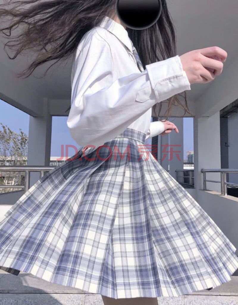 正统jk制服山吹格裙长袖衬衫套装全套少女学生韩版学院风百褶裙三件套