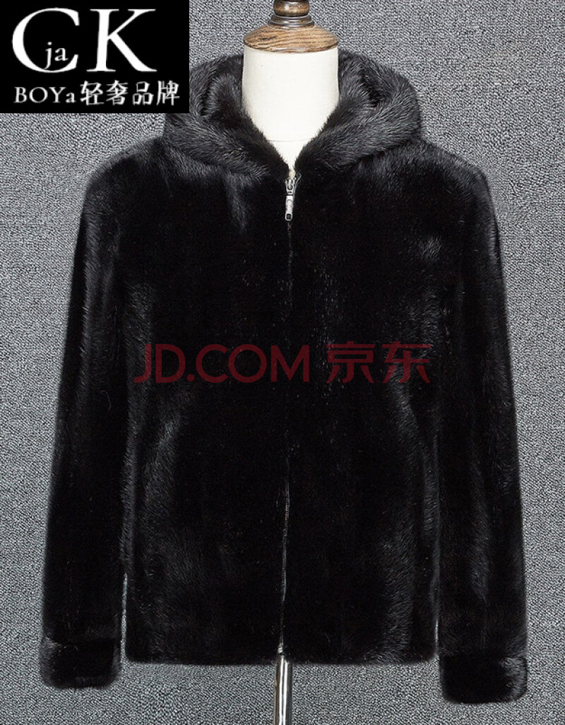 aboyja ck意大利国际轻奢侈品牌大码貂皮大衣男块貂连