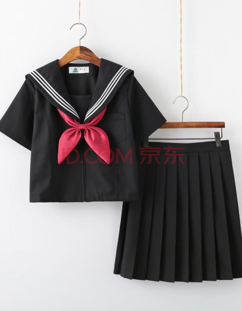 2021春夏jk制服水手服女jk基础款日系学院风班服套装黑三本三 短袖