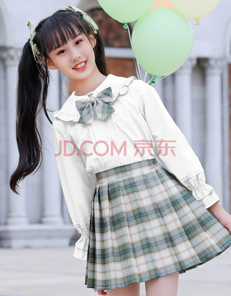 jk制服小学生党党裙春装小孩校服夏季gk学院风裙子女 熙诗谣 3680白色