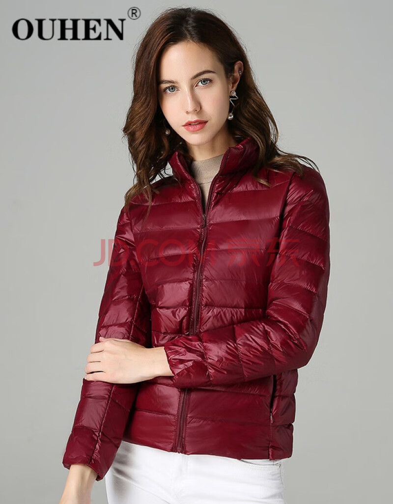 ouhen高端品牌女装 轻薄羽绒服女2019秋冬新款短款休闲百搭超轻薄款
