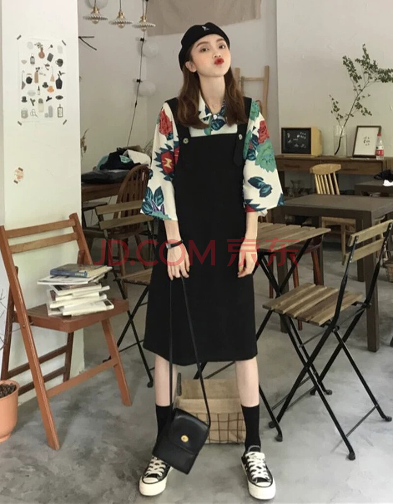 早秋款连衣裙女2019年新款初秋女装网红气质显瘦复古港风搭配两件套装