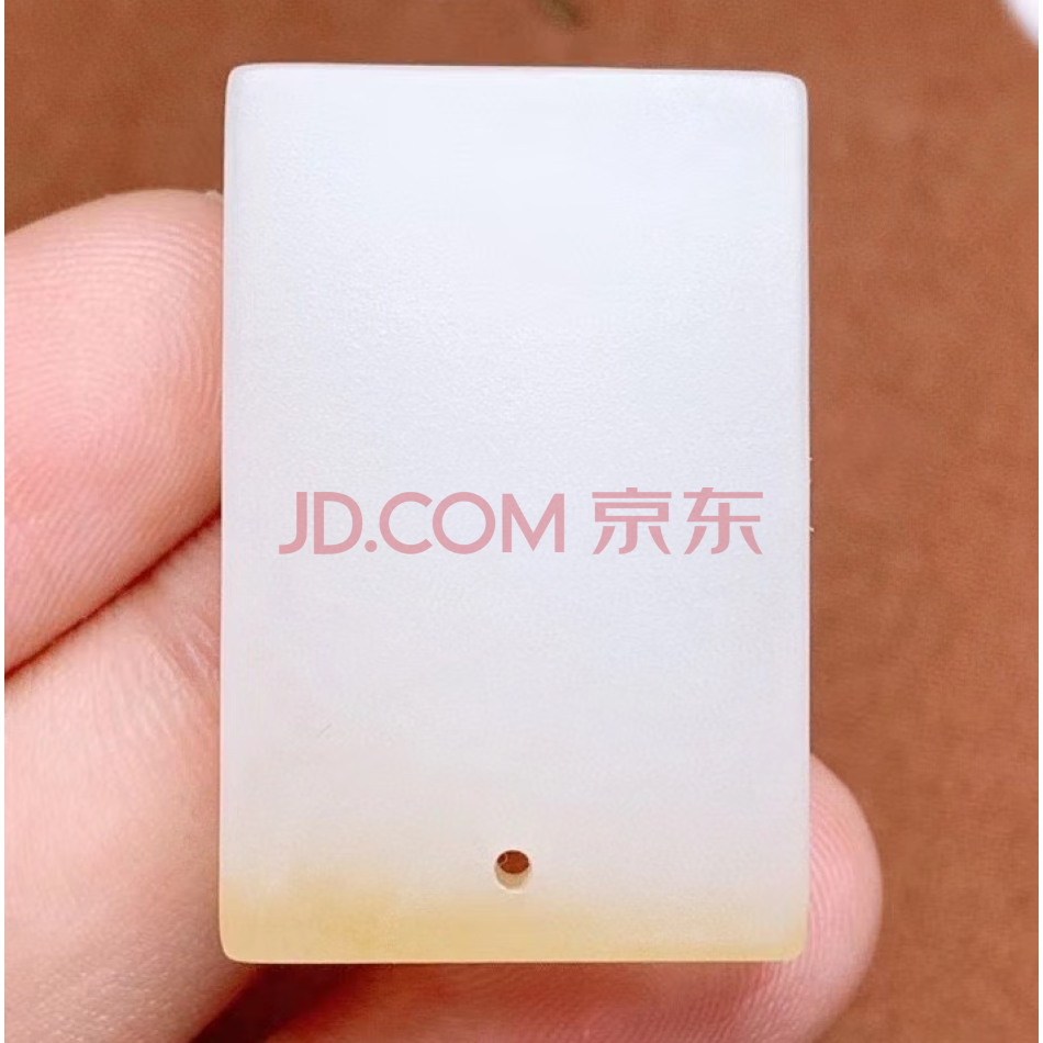 标的2：原矿老料和田羊脂白玉平安牌规格30*20*8mm