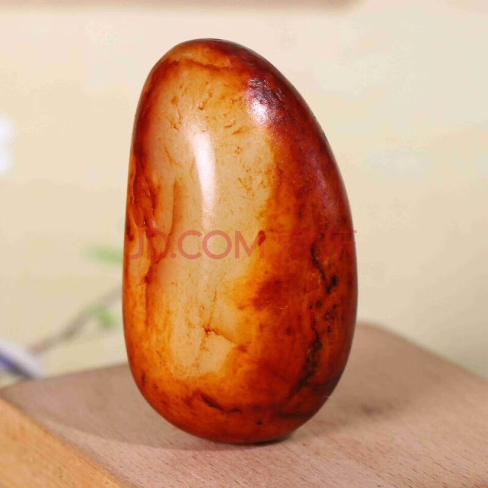 D2216 天然和田玉红沁皮原石 重约：173.66g
