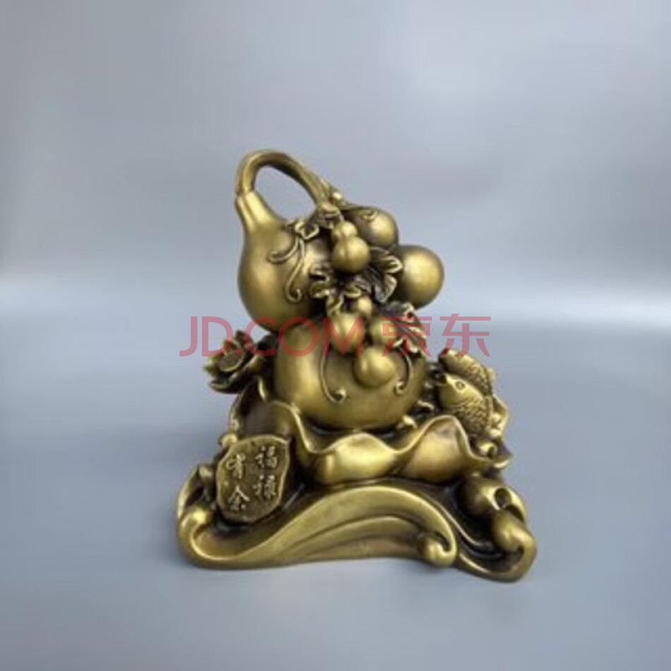 QSYY185 铜福禄有余摆件