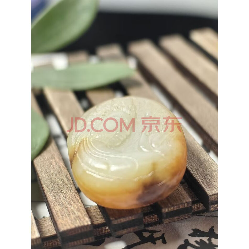 3169 精雕 天然和田玉籽料观音吊坠
