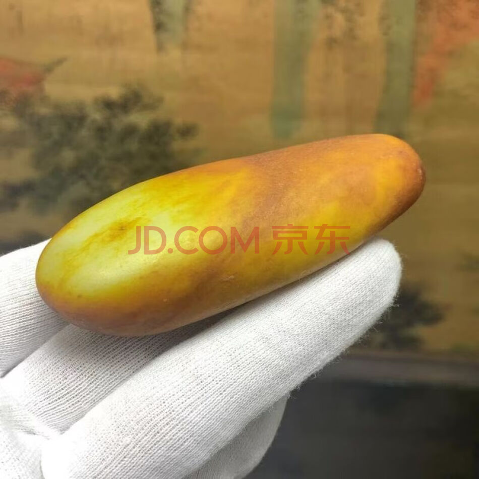 F485和田玉籽料原石一件尺寸83x37x19mm