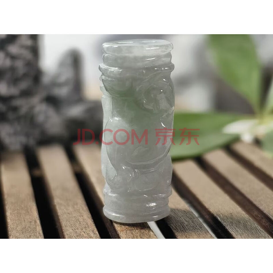 4422 天然翡翠A货龙柱吊坠