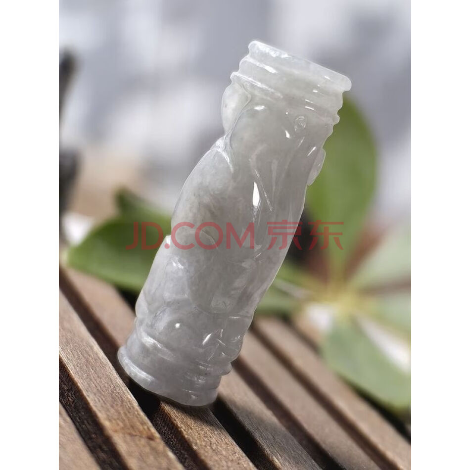 4421 天然翡翠A货龙柱吊坠