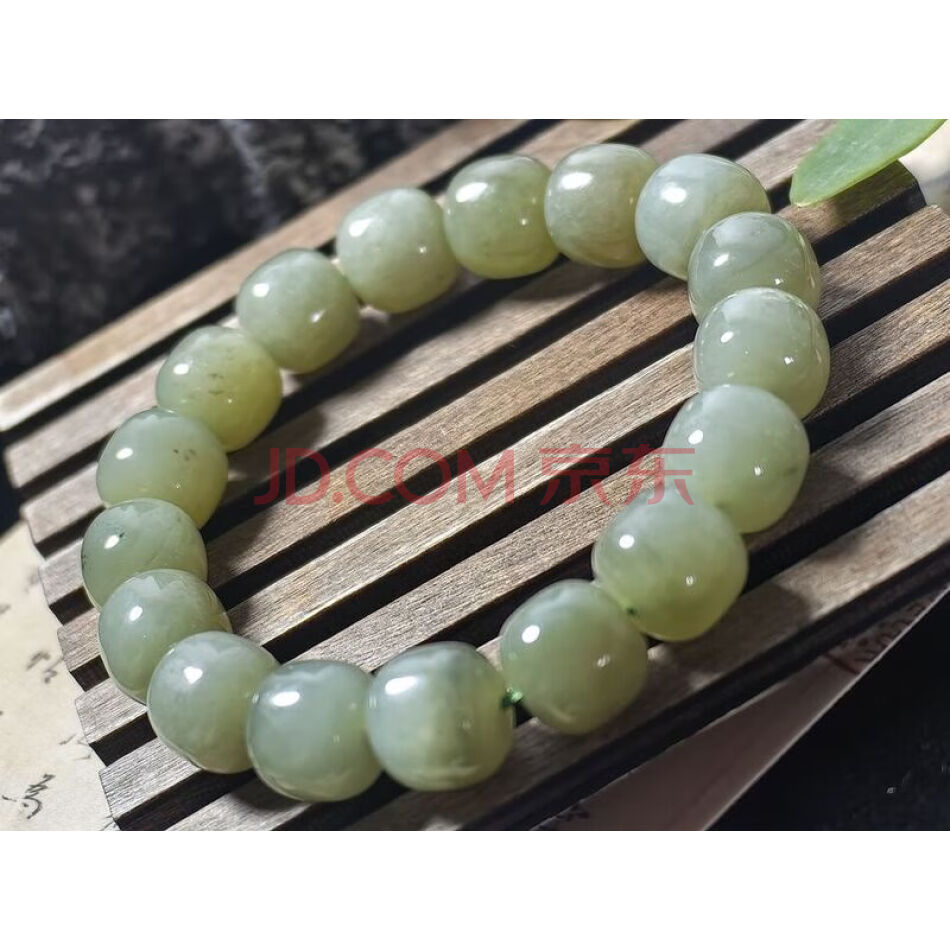1716 天然和田玉手串（青白）