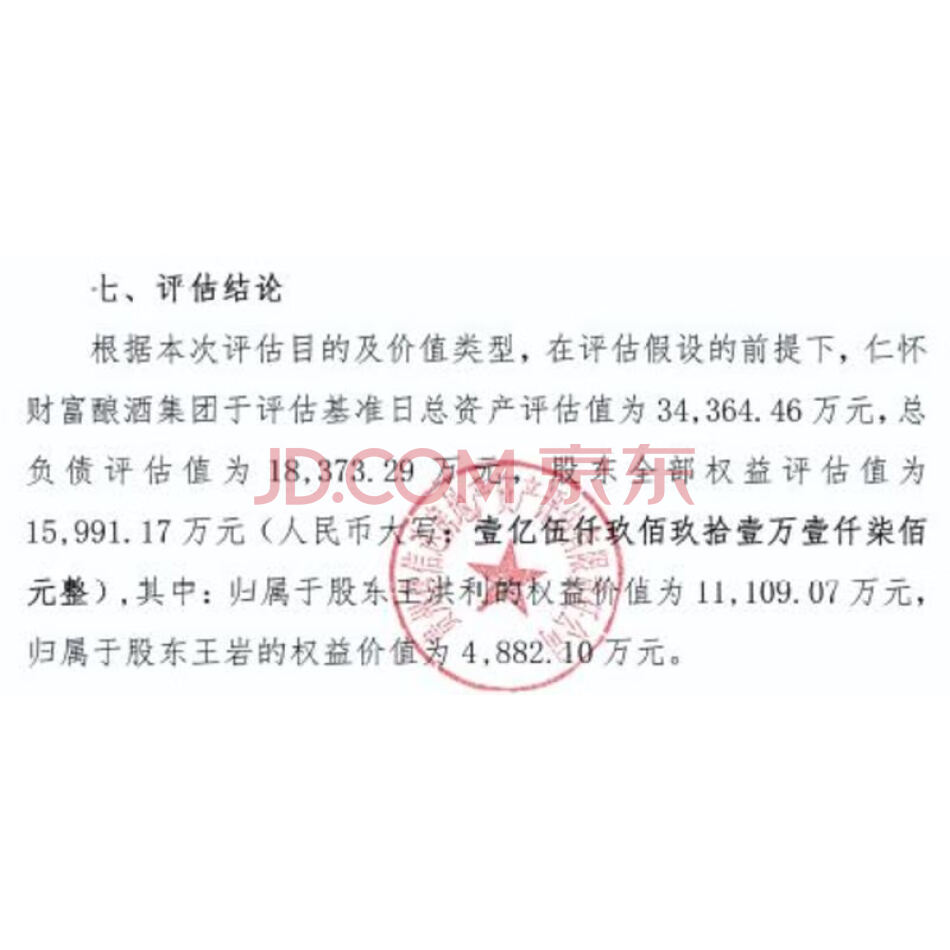 王某持有的贵州省仁怀市茅台镇财富酿酒（集团）有限公司30.53%的股权