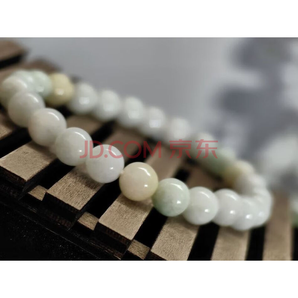 4596 天然翡翠A货精美多宝手串
